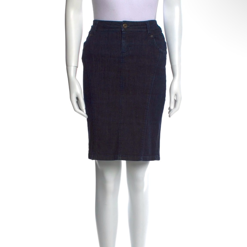 D&G Dolce & Gabbana Dark Blue Jeans Denim Pencil Skirt Size: S | 26